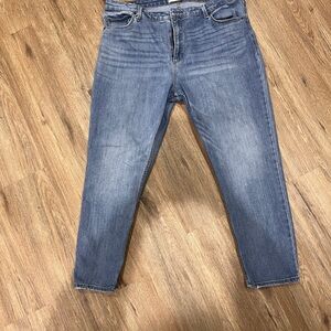 Abercrombie & Fitch Blue Ankle Cropped Jeans